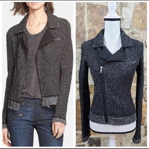 Rag & Bone | Melinda Metallic Knit Biker Jacket